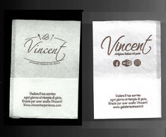 2 Tovagliolini Da Caffè - Caffè Gelateria Vincent - Company Logo Napkins