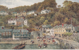 CLOVELLY, From The Quay. Post Card. Salmon Series. N° 2366. AR. QUINTON. TB. - Quinton, AR