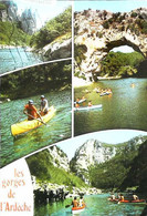 ► River Kayak -  France -  ARDECHE  Rocher De La Cathédrale  Et Pont D'Arc - Aviron