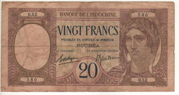 NEW CALEDONIA   20 Francs  P37b (Local Girl At Front - Peacock At Back) - Otros – Oceanía