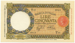 50 LIRE CAPRANESI LUPA CAPITOLINA MARGINE LARGO FASCIO ROMA 12/02/1936 SUP+ - Regno D'Italia – Other