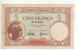 NEW CALEDONIA   5 Francs  P36b  ( ND.  1926 ) - Other - Oceania