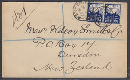 New South Wales, Scott 104, Pair Tied By East Maitland 1902 Cancel Cover To NZ - Lettres & Documents