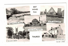 Thurso, Caithness, Scotland, 5 Views, "Best Wishes From Thurso", Atomic Station Dounray, Etc. Old Real Photo Postcard - Caithness