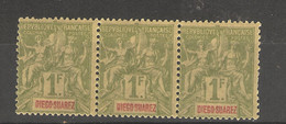 Diégo- Suarez (1894 ) 1 Bloc De 3 N°50 Neufs - Neufs