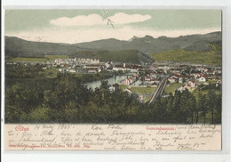 Suisse So Soleure Olten Generalansicht 1905 Cachet Ambulant 1905 Timbre Helvetia 10 Rouge - Olten