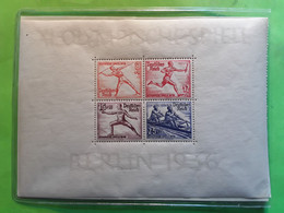 Deutsches Reich Allemagne 1936 Bloc  No 5 Jeux Olympiques Olympics BERLIN Neuf ** MNH TB - Sommer 1936: Berlin