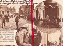 Orig. Knipsel Coupure Tijdschrift Magazine - Ieper Ypres - Visite Roi Leopold & Reine Elisabeth - 1938 - Zonder Classificatie