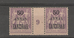Zanzibar -  1 Millésimes 1899-  Surch.50 Annas_ N°46 Signé Calves - Unused Stamps
