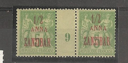 Zanzibar -  1 Millésimes 1899-  Surch.1/2 Annas_ N°48 - Andere & Zonder Classificatie