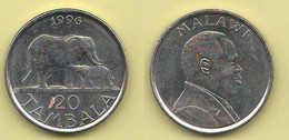 Malawi 20 Tambala 1996 Elephants Typological Coins - Malawi