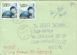 95400- WORLD DOWN SYNDROME DAY, STAMPS ON REGISTERED COVER, 2012, ROMANIA - Brieven En Documenten