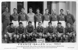 CP De L'équipe De FRANCE De Football Contre GALLES En 1953. - Calcio