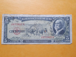 CUBA 5 PESOS 1958 - Cuba