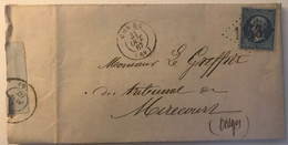 Lettre De Corre Haute Saone 1867 Pour Mirecourt Vosges - CàD GC 1143 - Papier En-tete Verrerie à La Rochere (70) - 1849-1876: Classic Period