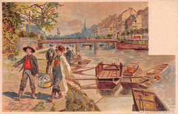 STRASBOURG-STRASSBURG-67-Bas-Rhin-Alsace-Marché Aux Poissons-Fischmarkt-DESSIN-ILLUSTRATEUR-TANCONVILLE - Strasbourg