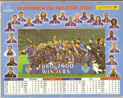 FOOTBALL (EURO 2000) - RUGBY (Equipe De FRANCE, Tournoi) . Almanach Du Facteur OBERTHUR 2002 - Calendrier LA POSTE - Grand Format : 2001-...