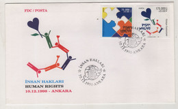 TURKEY,TURKEI,TURQUIE,HUMAN RIGHTS  1998  FDC - Storia Postale