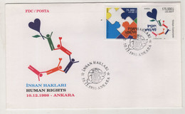 TURKEY,TURKEI,TURQUIE,HUMAN RIGHTS  1998  FDC - Briefe U. Dokumente