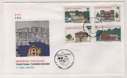 TURKEY,TURKEI,TURQUIE,TRADITIONAL TURKISH HOUSES 1994   FDC - Brieven En Documenten