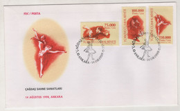 TURKEY,TURKEI,TURQUIE, BALLET  1998  FDC - Lettres & Documents