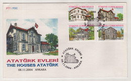 TURKEY,TURKEI,TURQUIE,THE HOUSES ATATURK  2004  FDC - Cartas & Documentos