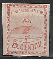 1860 Argentina Confederacion 1v. Nuevo Imperforado - Ungebraucht