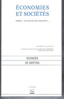Economies Et Sociétés Sciences De Gestion Cahiers De L'Isméa 10/1996 Gestion Et Théorie Comptable Et Fiancière - Economie