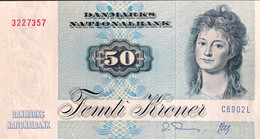 Denmark 50 Kroner, P-50i (1990) - AU+ - Signature Varity - Dinamarca