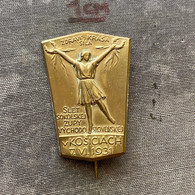 Badge Pin ZN010290 - Gymnastics Sokol Czechoslovakia Zupa Vychodoslovenska Kosice 1931 - Gymnastique