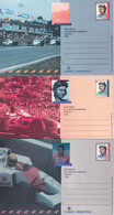 GRAND-PRIX AUTO FORMULE 1 D'ARGENTINE - 1995 - 3 CARTES ENTIERS ILLUSTREES NEUVES / AYRTON SENNA / FANGIO - Entiers Postaux