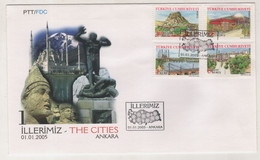 TURKEY,TURKEI,TURQUIE,THE CITIES   2005-2006 ,12  FDC - Storia Postale