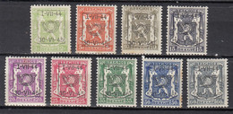 PRE520/528 Zonder Gom - Typo Precancels 1936-51 (Small Seal Of The State)