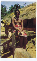 A505) Africa Portuguesa Bissau Rapariga Fula 1963 /dobrado - Guinée