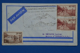 Q17 FRANCE BELLE LETTRE RARE 1937 MEETING AERIEN PARIS POUR ISTRES+ AFFRANCHISSEMENT PLAISANT - 1927-1959 Briefe & Dokumente