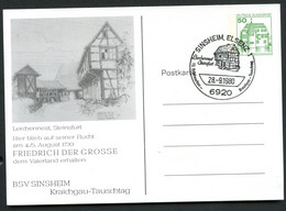 Bund PP104 B2/035 LERCHENNEST STEINSFURT FRIEDRICH DER GROSSE Sost Sinsheim 1980 - Postales Privados - Usados