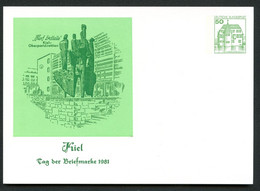 Bund PP104 C2/013 DENKMAL FÜNF ERDTEILE Kiel 1981 - Private Postcards - Mint