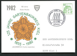 Bund PP104 C2/014 GARTENBAUKREIS JACOBSENIA Sost. Kiel 1982 - Postales Privados - Usados