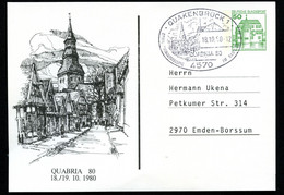 Bund PP104 D1/004 KIRCHE ST. SYLVESTER GROSSE KIRCHSTRASSE Sost QUAKENBRÜCK 1980 - Postales Privados - Usados