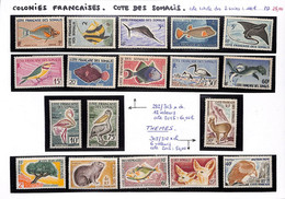 COTE DES SOMALIS - Ex Colonies Francaises - Themes 292/303 + 305/310 X -  Cote Totale 2015 :110.00€ (voir Scan ) - Andere & Zonder Classificatie