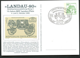 Bund PP104 D2/037 KRÖNUNGSLANDAUER BM Österreich Mi. 1407 Sost. Landau 1980 - Postales Privados - Usados