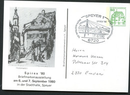 Bund PP104 D2/055-1 HOLZMARKT SPEYER Sost. 1980 - Cartes Postales Privées - Oblitérées