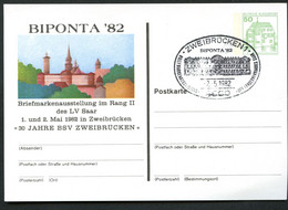 Bund PP104 D2/062 STADTBILD ZWEIBRÜCKEN Sost. Schloss 1982 - Cartes Postales Privées - Oblitérées