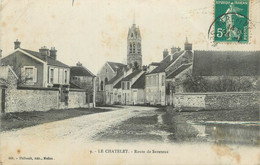 CPA FRANCE 77 " Le Chatelet, Route De Saveteux". - Le Chatelet En Brie
