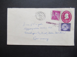 USA 1969 Ganzsachen Umschlag Mit Stempel L1 Returned For Additional Postage. Reno Nach Kronshagen über Kiel - Brieven En Documenten