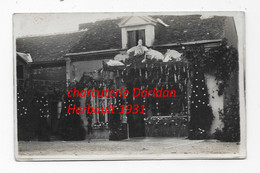 41  Rare  CARTE PHOTO  HERBAULT  CHARCUTERIE DARIDAN LORS DU COMICE AGRICOLE DE 1931 ------        3 SCANS - Herbault