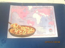 SET TABLE PUBLICITAIRE  EN PAPIER  PIZZA HUT - Company Logo Napkins