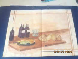 SET TABLE PUBLICITAIRE  EN PAPIER   VINS  FROMAGE PAIN - Servilletas Publicitarias