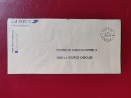 Cachet à Date : Ambulant Belfort à Paris 2°  Nuit B - 11 01 1991. - Poste Ferroviaire