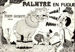 56 - PONT-SCORFF - Zoo - Hippopotame Palmyre - 1986 - Dessin De JAMPOU - Pont Scorff